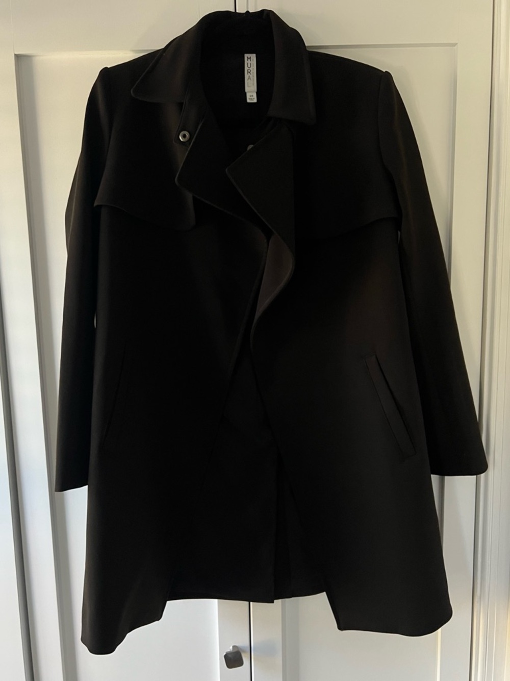 Mural Women’s Black Trench Coat